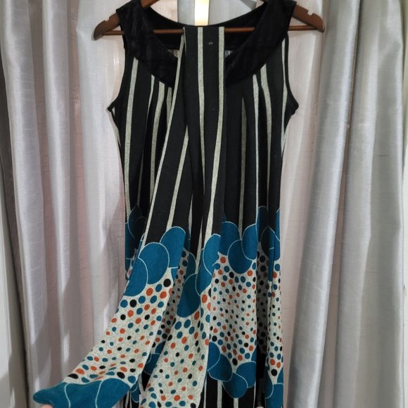 Aryeh - Anthropologie - Mod Colored Dots and Stripes Tunic/Minidress - Size S - Picture 2 of 9